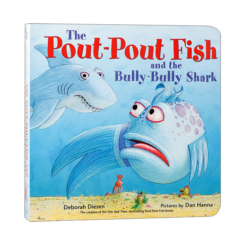 英文原版 The Pout-Pout Fish and the Bully-Bully Shark 噘嘴鱼与霸王鲨  纸板书 英文版 进口英语原版书籍