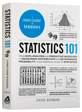 英文原版 Statistics 101  101系列：统计学 David Borman 英文版 进口原版英文书籍