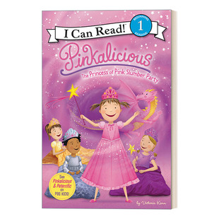 粉红睡衣晚会公主 1分级读物 Can Slumber 英文原版 Pink Party Pinkalicious Princess The Level 英文进口书 Read 粉红控