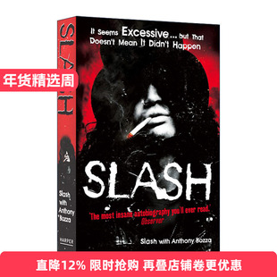 英文原版 Slash the Autobiography 索尔·哈德森Slash自传 枪炮与玫瑰乐队吉他手 英文版 进口英语原版书籍