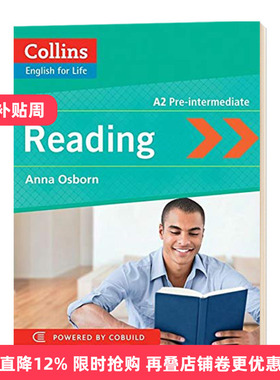 柯林斯生活英语阅读 初级中级 English for Life Reading A2 英文原版书 Collins 英语阅读学习辅导书 进口英语书籍 Anna Osborn