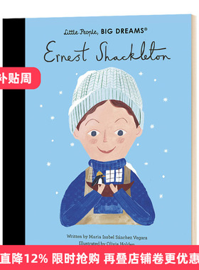 小男孩大梦想 欧内斯特沙克尔顿 精装大开Ernest Shackleton 英文原版绘本 本 名人传记 英文版进口英语书籍