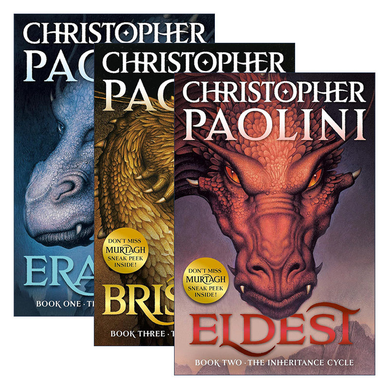 英文原版 The Inheritance Cycle 遗产三部曲/伊拉龙长老 3册 青少年奇幻动作冒险小说 Christopher Paolini 英文版 进口英语书籍