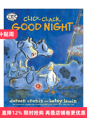 英文原版 Click Clack Good Night 咔嗒 咔嗒 嘎 晚安 鸭子 嘻哈农场 精装图画书 英文版 进口英语原版书籍