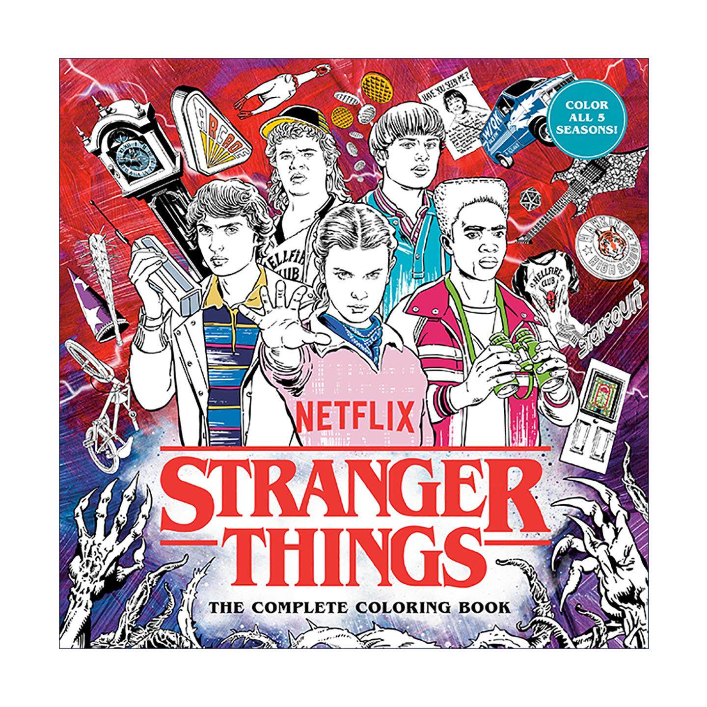 英文原版 Stranger Things 怪奇物语 填色涂色书 全5季网飞电视剧周边 英文版 进口英语原版书籍