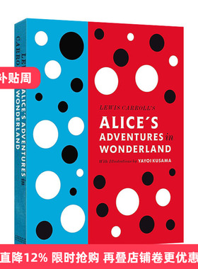 英文原版 Lewis Carroll's Alice's Adventures in Wonderland 爱丽丝梦游仙境 草间弥生插画 布面精装 英文版 进口英语原版书籍