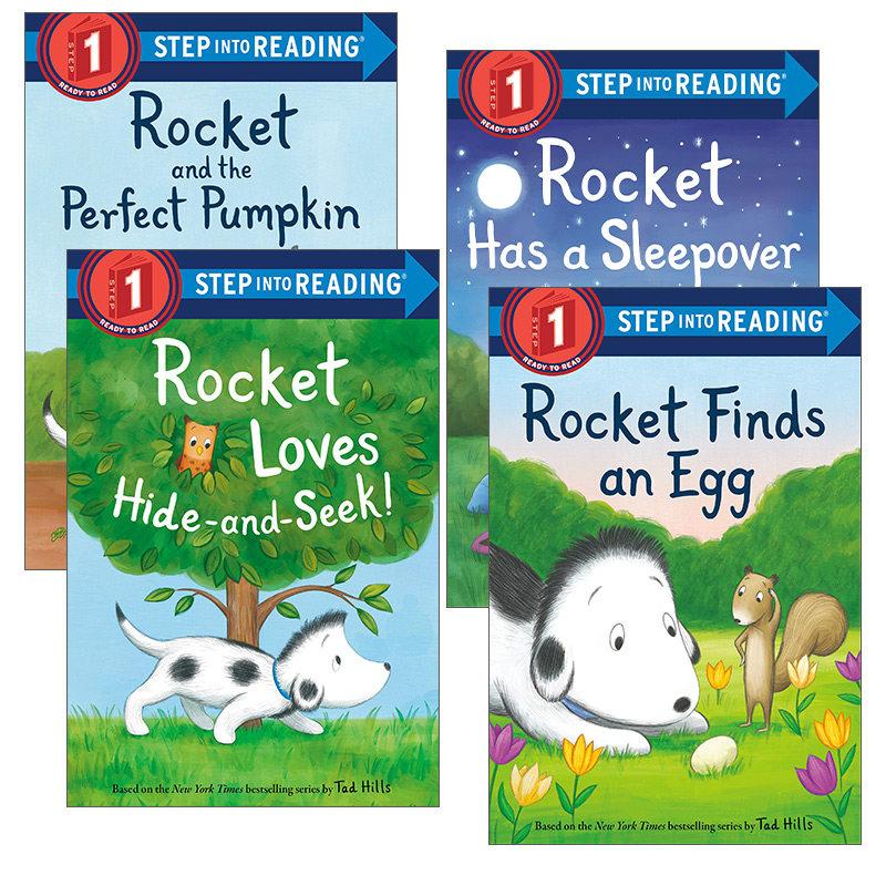 Step into Reading 1 Rocket 小狗洛基系列4册套装 企鹅兰登经典阅读进阶1级 进口原版英文书籍