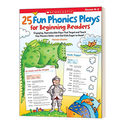 英文原版 25 Fun Phonics Plays 学乐25个有趣的拼音游戏 低幼亲子英语学习 自然拼读 英文启蒙 童话故事 英文版 进口英语原版书籍