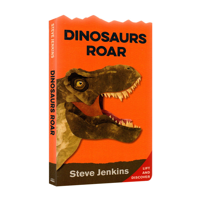 Dinosaurs Roar 凯迪克奖作者 Steve Jenkins 儿童科普绘本纸板翻翻书进口原版英文书籍