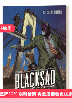 英文原版 Blacksad They All Fall Down Part One 黑猫侦探4 大厦全倾 精装漫画图像小说 Juan Díaz Canales 进口英语原版书籍