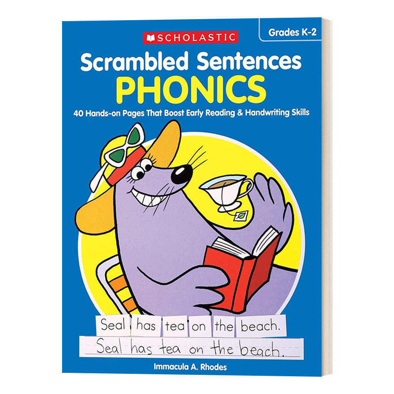 Scrambled Sentences: Phonics  学乐自然拼读连词成句练习进口原版英文书籍