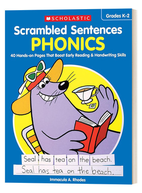Scrambled Sentences: Phonics  学乐自然拼读连词成句练习进口原版英文书籍