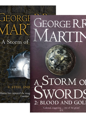A Storm of Swords, Part 1-2 冰与火之歌3 上下部两册进口原版英文书籍