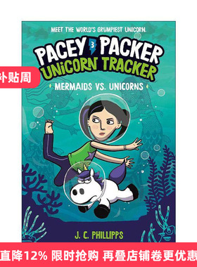 英文原版 Pacey Packer Unicorn Tracker 3 Mermaids vs.Unicorns 佩西帕克 独角兽追踪者系列3 漫画 英文版 进口英语原版书籍