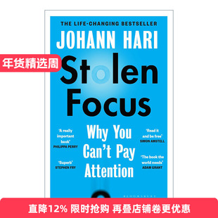 英文原版 Stolen Focus 被偷走的注意力 失联作者约翰·哈里新作 英文版 进口英语原版书籍