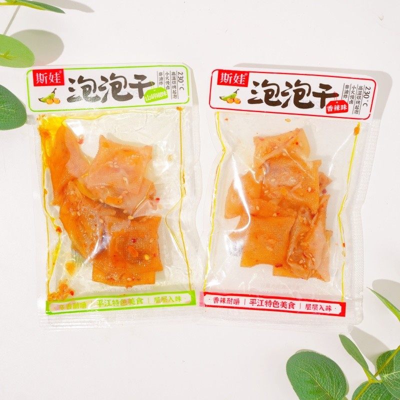 斯娃泡泡干香辣味山胡椒味平江辣条豆干豆皮湖南特产网红休闲零食