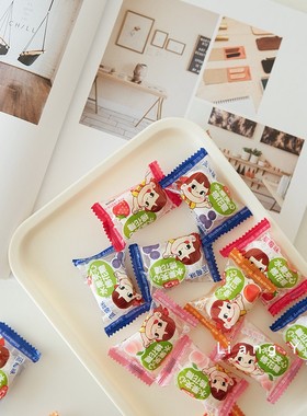 良缘结婚喜糖POKO不二家奶油夹心棉花糖水果味棉花糖零食糖果500g