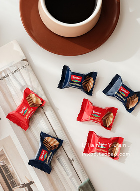 结婚喜糖正品意大利Loacker莱家威化饼干榛子味点心休闲零食散装