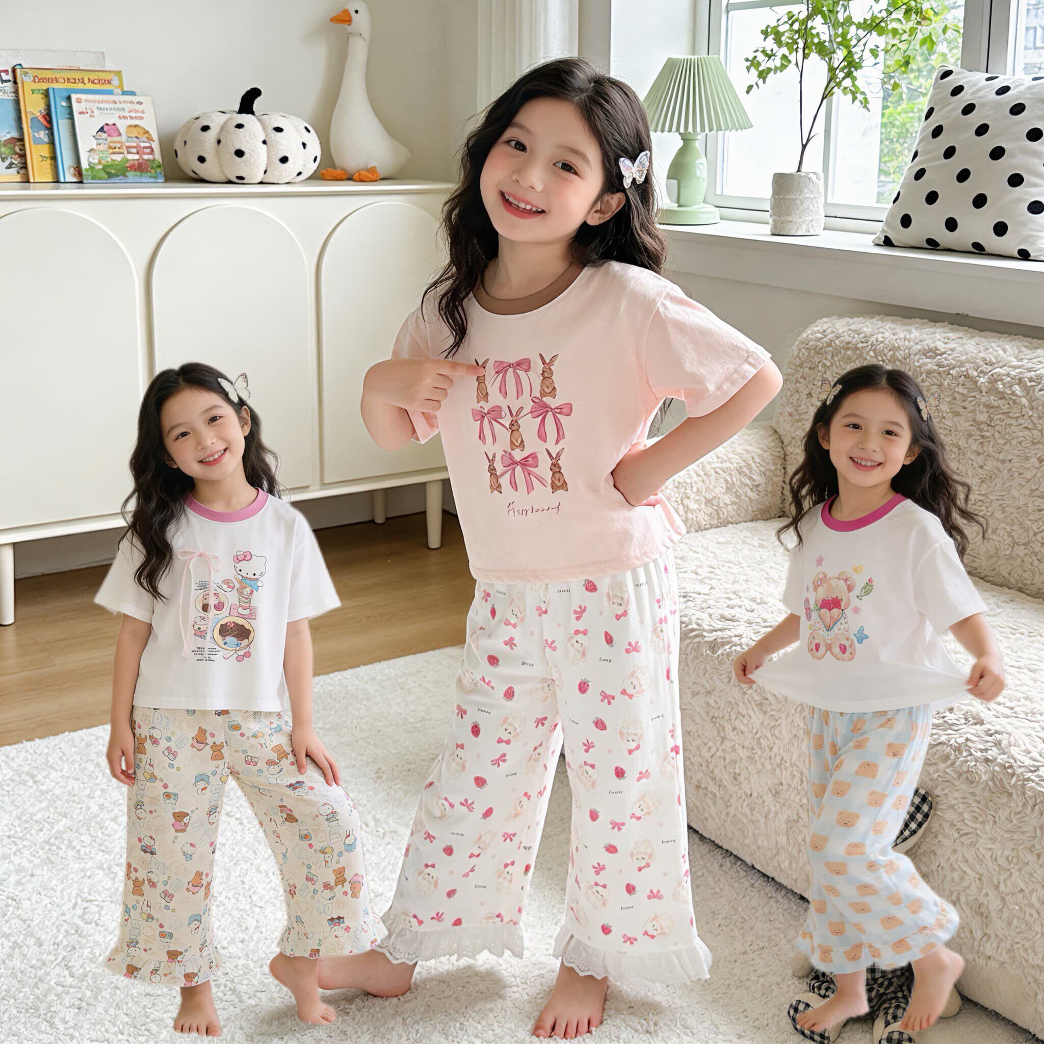 【吊打suo有同行+冰凉一夏】数码印花AB款遛弯款家居服套装6227