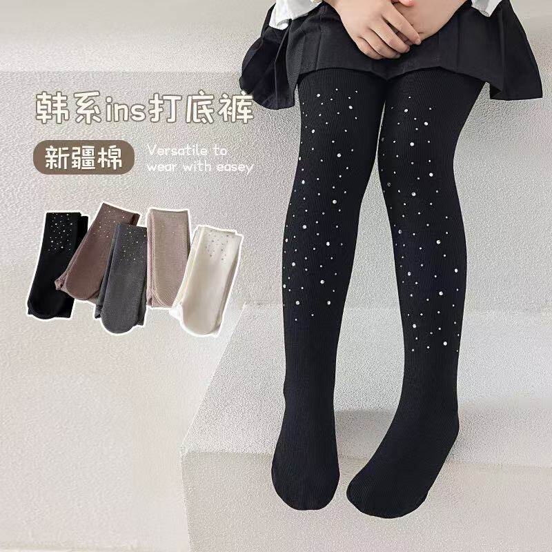 桃子猴春款女童儿童柔趣小精灵亮砖弹力打底裤5318A