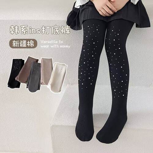 桃子猴春款女童儿童柔趣小精灵亮砖弹力打底裤5318A