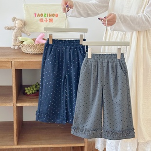 不加库存 HQ25756 儿童波点长裤 25年秋冬款