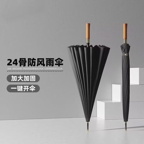 24骨大号结实抗风加固风暴雨伞