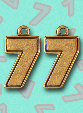 客订余单！幸运数字代号号码编号黄铜纯铜汽车钥匙扣挂件挂坠挂饰