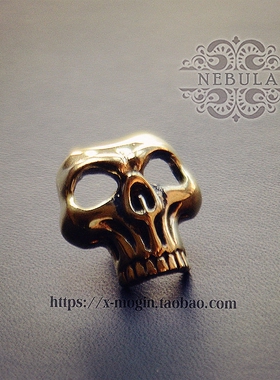黄铜-惩戒者-骷髅面具财布扣装饰扣包包摩托车手工DIY配件配饰