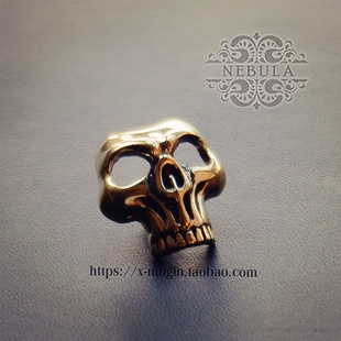 黄铜-惩戒者-骷髅面具财布扣装饰扣包包摩托车手工DIY配件配饰