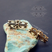 纯铜精抛光黄铜白铜十字架长十字财布钉皮具财布扣手环手镯装 饰钉