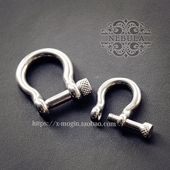 304不锈钢马蹄扣手镯手环钥匙连接扣U型弓型卸钩弧型D形可拆卸