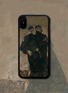 席勒隐士适配iPhone XR/11Pro艺术油画苹果XS MAX/8华为P30手机壳17Pro Max冷淡风16pro保护套