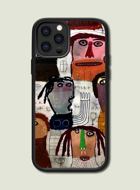 趣味搞怪卡通小人物适配iphone17Pro/13Pro MAX抽象涂鸦苹果16手机壳