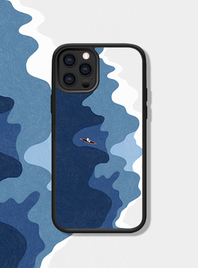 原创插画海上泛舟适用iPhone12/11Pro MAX简约苹果XR/XS/13手机壳