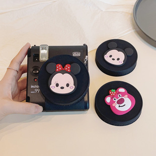 适用富士拍立得instax mini 99专用拍立得硅胶镜头盖卡通带防丟绳