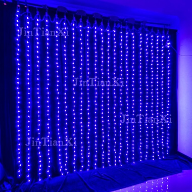 爆闪流水灯新款G60大灯LED紫色W型瀑布数码彩灯阳台装饰窗帘灯