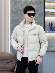VMEN威曼2025秋冬新款男士羽绒服外套时尚立领保暖男装白鸭绒上衣