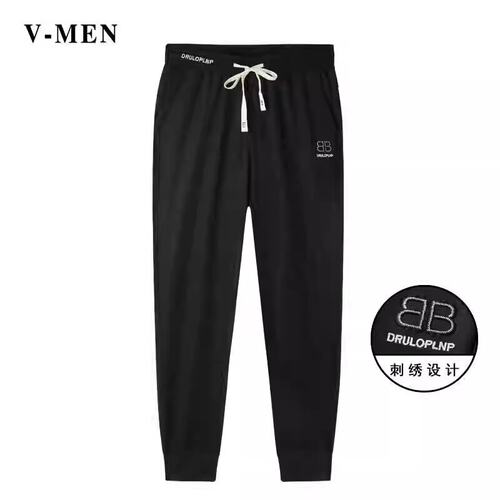 针织夏季小脚束腿裤VMEN威曼新款