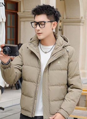 VMEN威曼轻薄羽绒服青年男士保暖加厚24新款冬装连帽外套潮流鸭绒