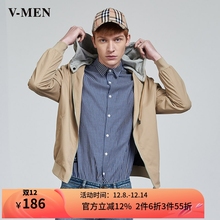 VMEN威曼春季男装轻薄韩版连帽时尚青年夹克外套短款911602747