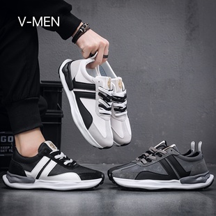 VMEN威曼秋冬新款阿甘鞋软底软面运动休闲鞋百搭男鞋子潮流老爹鞋
