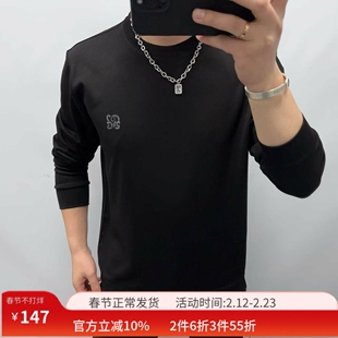 VMEN威曼2025秋冬新款修身弹力卫衣圆领长袖t恤男潮流上衣潮流