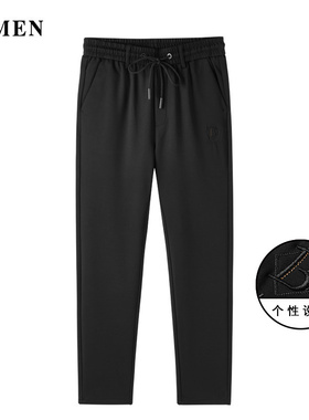 VMEN威曼秋冬新款小直筒长裤潮流修身松紧腰百搭休闲裤男裤子K801