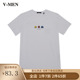 VMEN威曼男士 潮V120401120 卡通印花男装 T恤短袖 纯棉白色2020新款