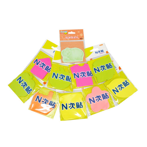'N次贴(stickn)异形轧型便条砖多色混色可再贴便利贴