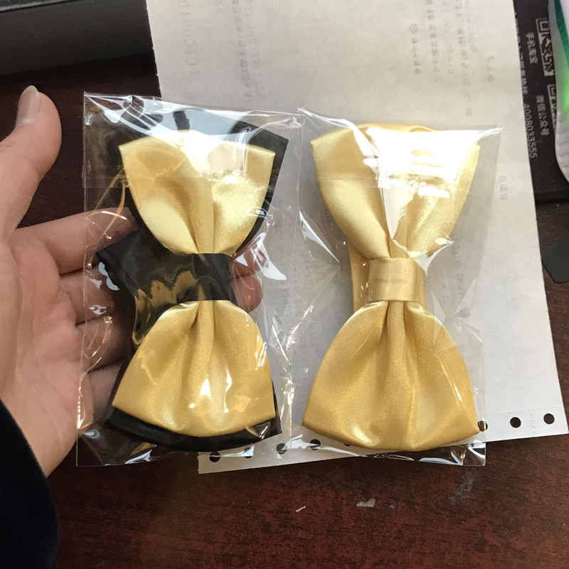 浅金色商务韩版正装蝴蝶结枫缘