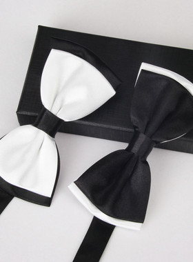 bow tie 男女士 时尚休闲商务正装 白底黑色 黑底白色 蝴蝶结领结