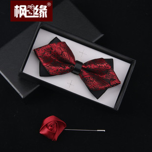 休闲商务酒红色蝴蝶领结 男女新郎伴郎结婚礼正装 bow tie英伦韩版