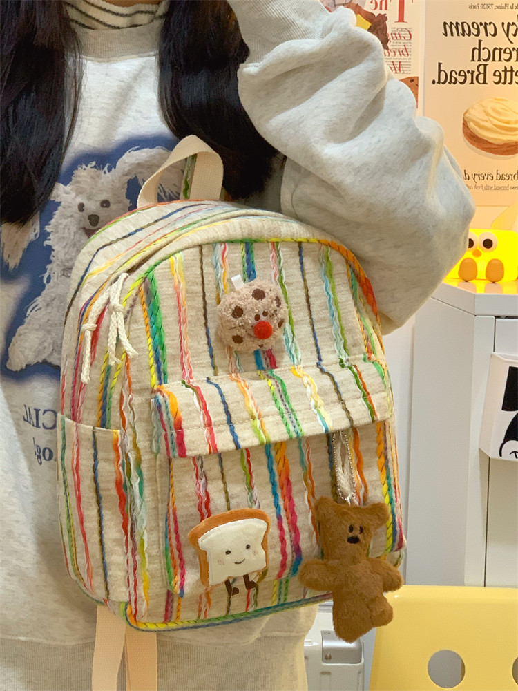日韩小众轻便双肩包2024新款迷你可爱学生书包女高颜值出游小背包